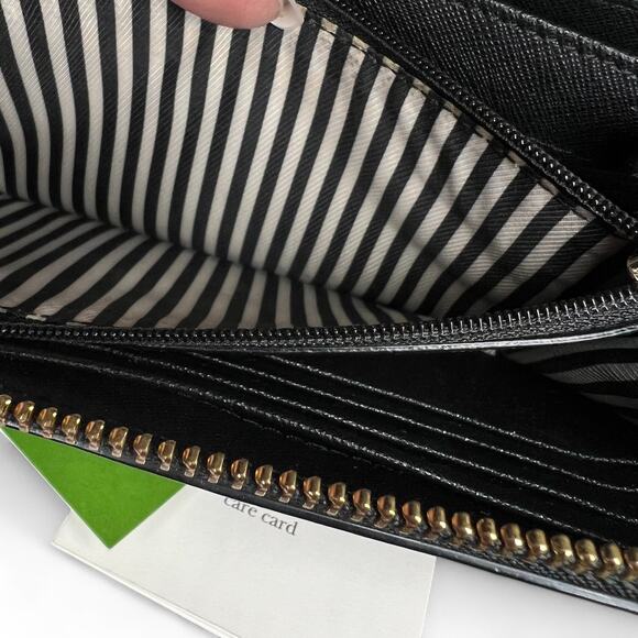 NWT Kate Spade Cameron Street Lacey Leather Wallet Black Boutique Line - Picture 9 of 14
